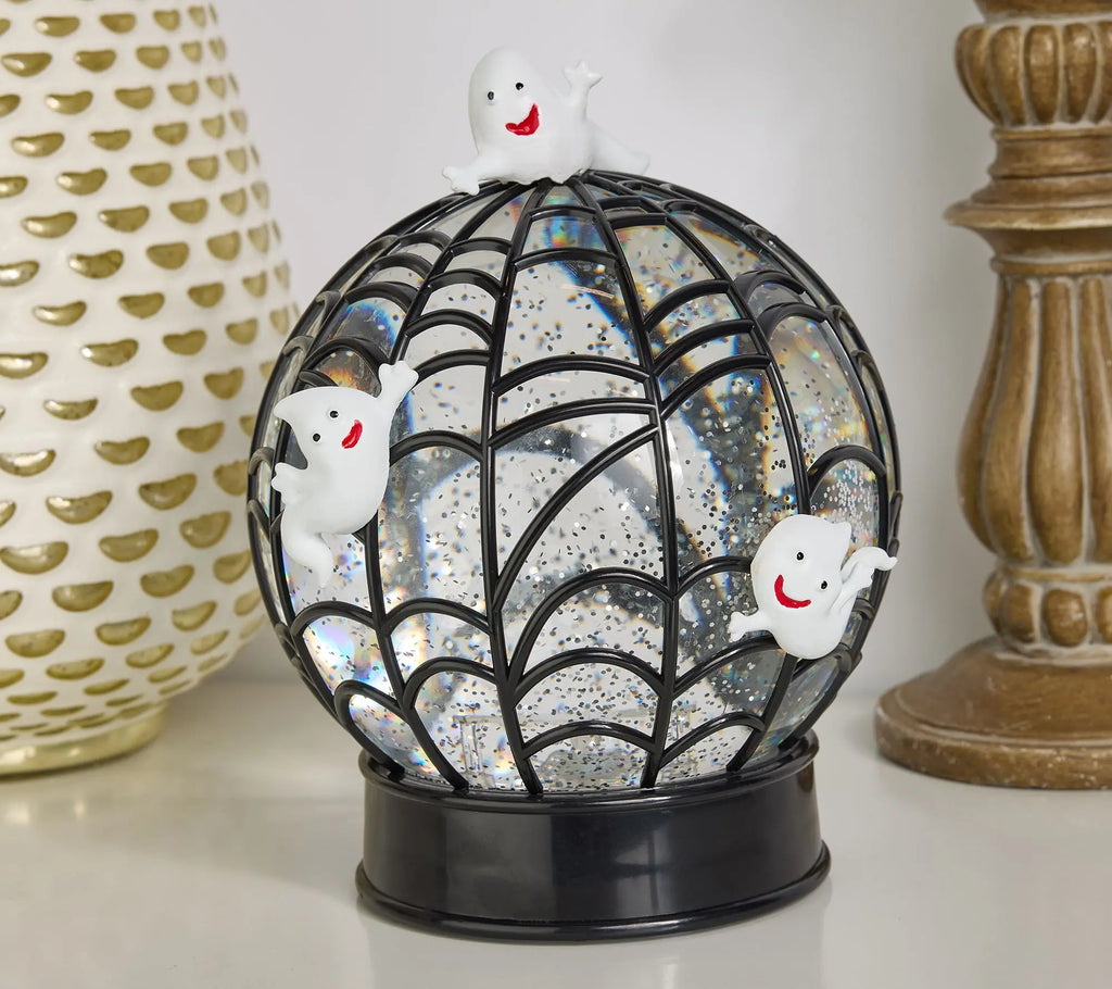 7" Illuminated Halloween Glitter Sphere by Valerie