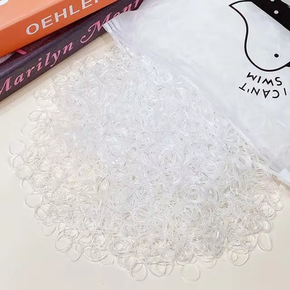 1000Pcs/Pack Girls Colorful Small Disposable Rubber Bands Gum for Ponytail Hold Scrunchie Hair Bands Fashion Hair Accessories
