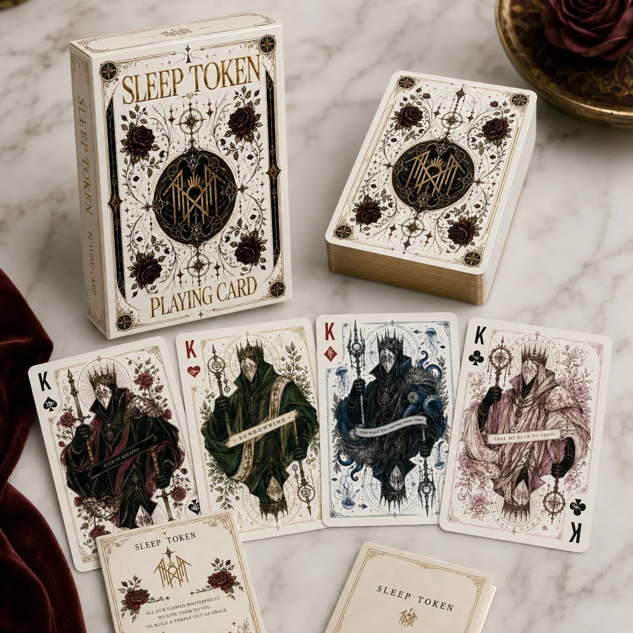Sleep Token Playing Card Deck | Rock Music Band Collectible Poker Card Game | Gothic Fantasy Gift for Gamers and Fans