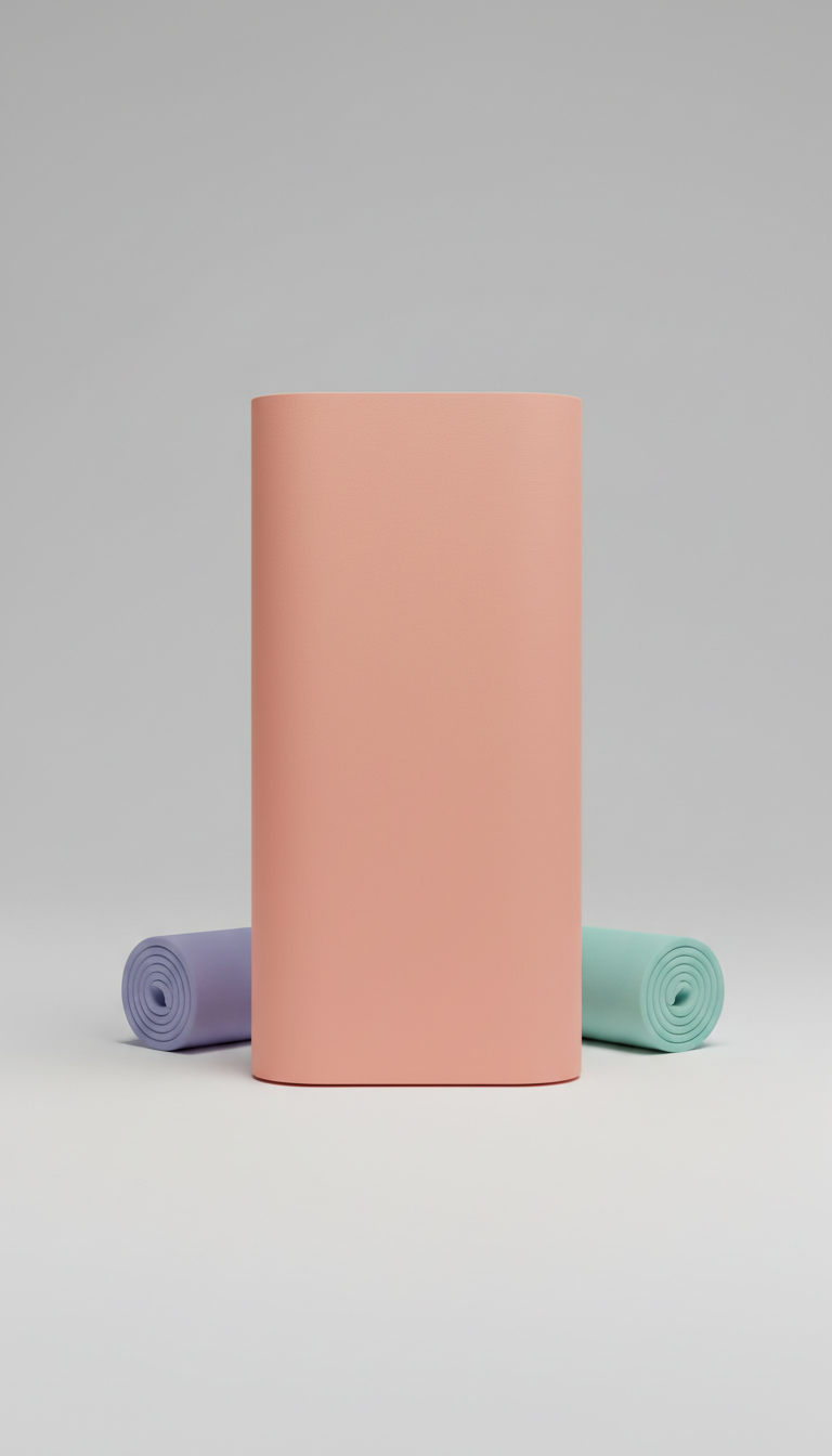 Peach Glow yoga mat with soft cushioning