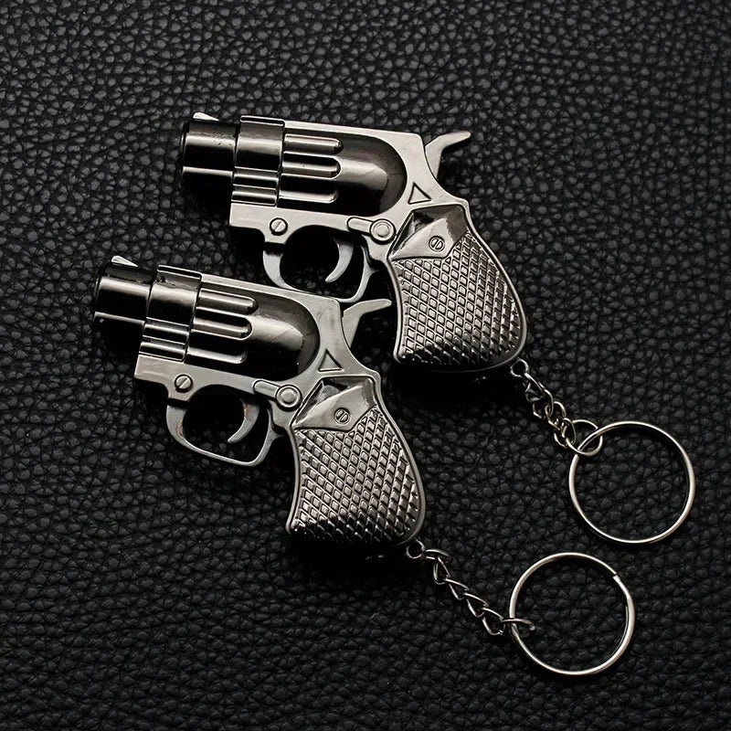 Metal Personalized Inflatable Lighter Windproof Jet Flame Pistol Outdoor Portable Lighter Cigarette Accessories Men's Gift