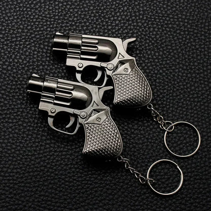 Metal Personalized Inflatable Lighter Windproof Jet Flame Pistol Outdoor Portable Lighter Cigarette Accessories Men's Gift