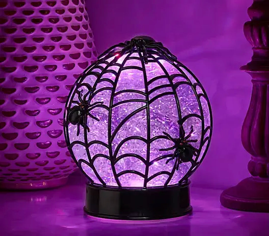 7" Illuminated Halloween Glitter Sphere by Valerie