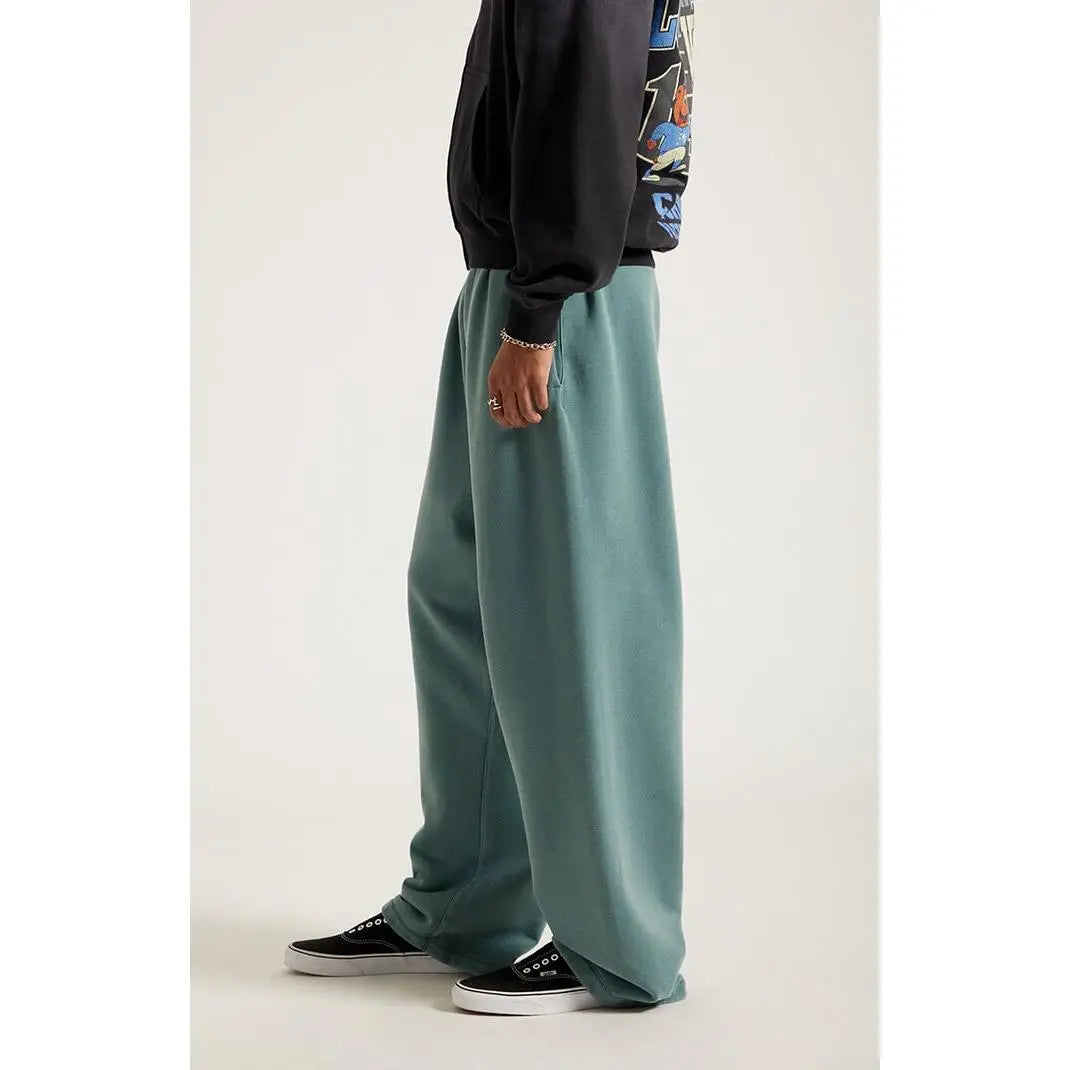 Pacsun Men'S Green Washed Fleece Extreme Baggy Sweatpants