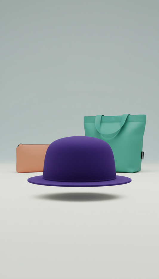Vibrant Indigo studio hat with adjustable strap