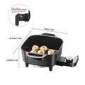 Multifunctional Square Electric Griddle with a Nonstick Coating and 5-Level Adjustable Temperature Control, Suitable for Stir-Frying, Deep-Frying, and Simmering—An Easy-To-Clean Kitchen Appliance.